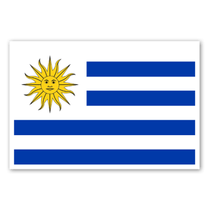 Stickers du drapeau uruguayen pour amoureux du football et de Montevideo. 