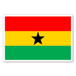 Drapeau du Ghana en stickers.