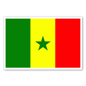 Stickers du drapeau du Sénégal.