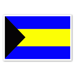 Les Bahamas et leur drapeau en stickers.