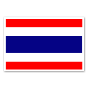 Stickers du drapeau de la Thaïlande.