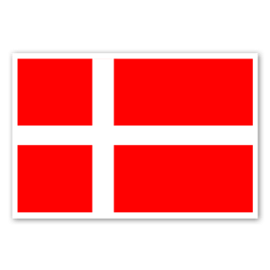 Drapeau du Danemark en stickers.