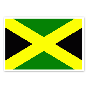 Stickers du drapeau national de la Jamaïque.