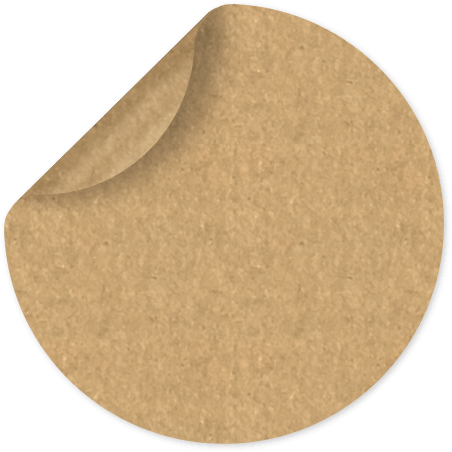 Custom kraft paper sticker icon